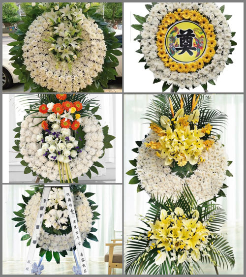 安徽蚌埠市怀远县褚集镇洄中村花圈速递
